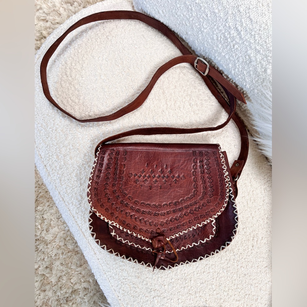 Genuine leather handmade handbag from Spain